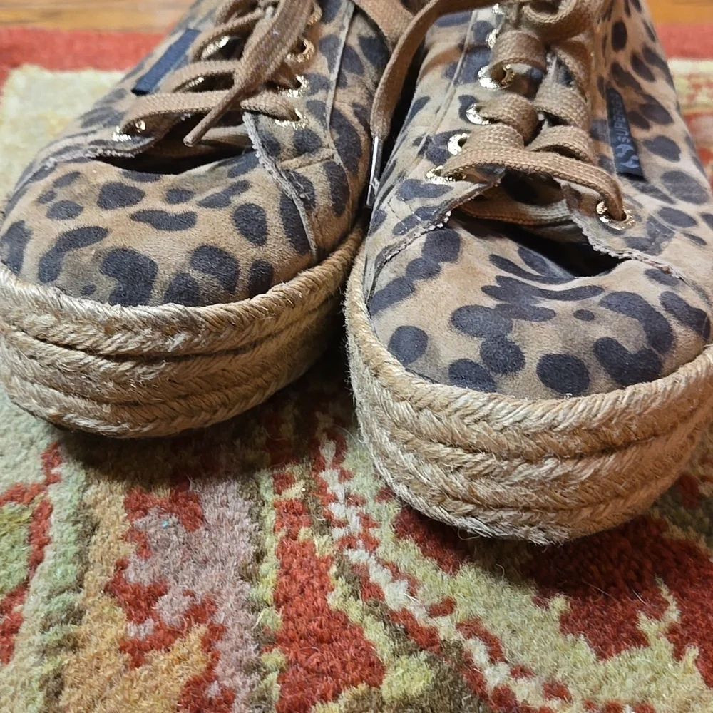 Superga Leopard Print Leather Sneakers